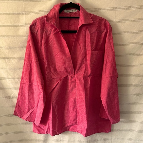 MISSLOOK Tops - Pink cotton / poly blend shirt - perfect for summer!